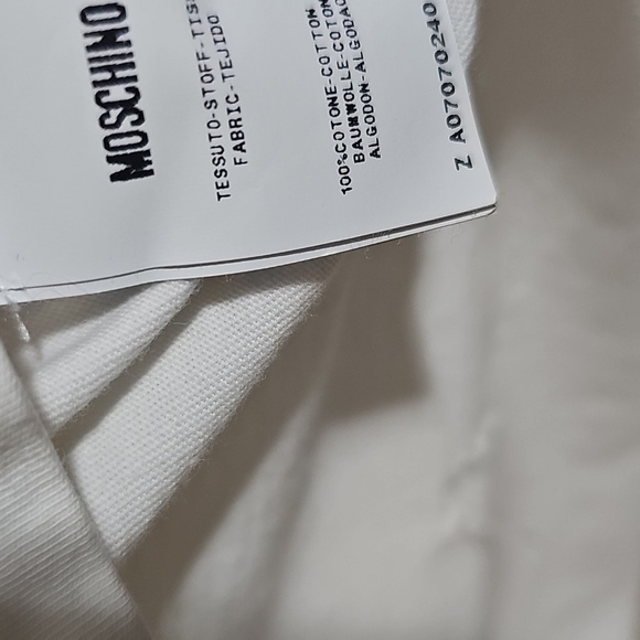 Moschino White and Black Graphic Tee - Picture 5 of 10